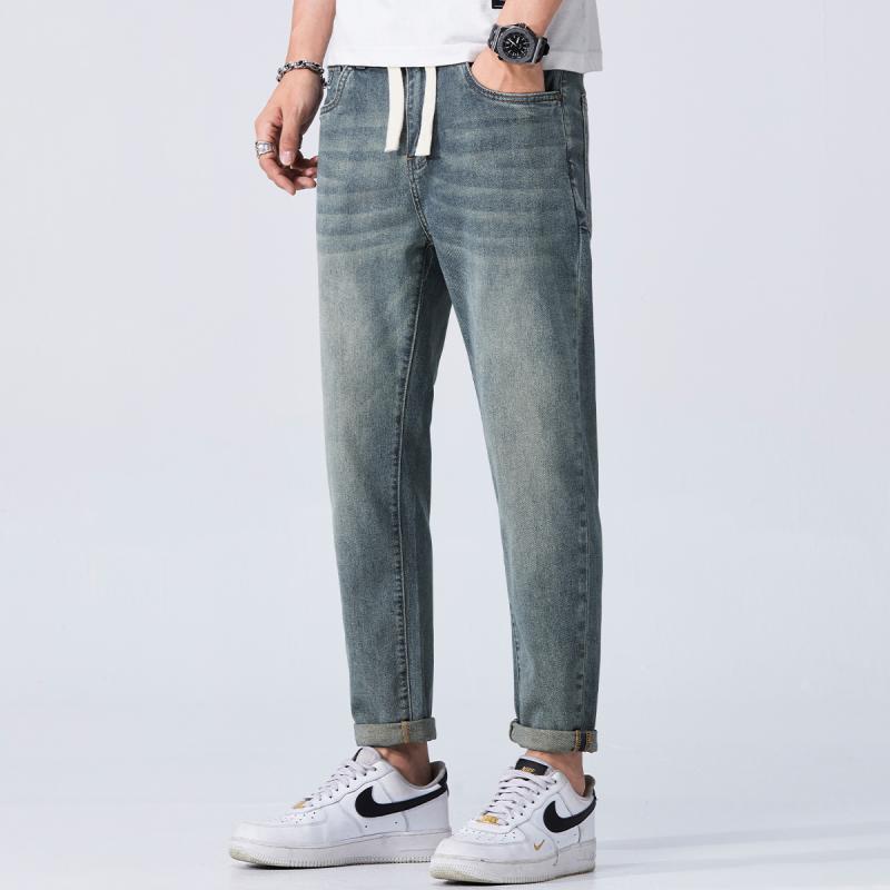 メンズ 流行り物 服 成人男性用 オシャレ 分かりやすい 成年者 かっこいい 馬鹿でかい大きさ 表どおり 成人男性服 夏 ジーンズ 九分丈 ズボン下 心地好い 快