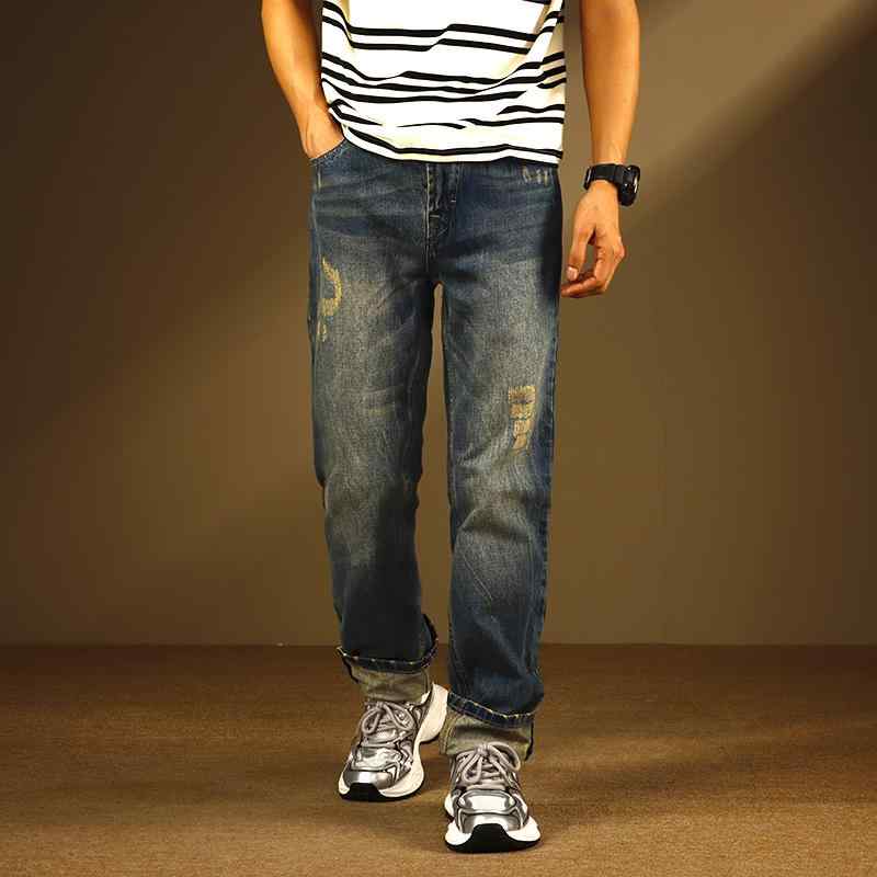 メンズ 流行り物 服 成人男性用 オシャレ 分かりやすい 成年者 かっこいい 馬鹿でかい大きさ 表どおり 成人男性服 デニム うす暗い つや消し 白いこと 引っ切り無い か細い 相応う ウォッシュド 青み アメリカン レトロ 表どおり ズボン下