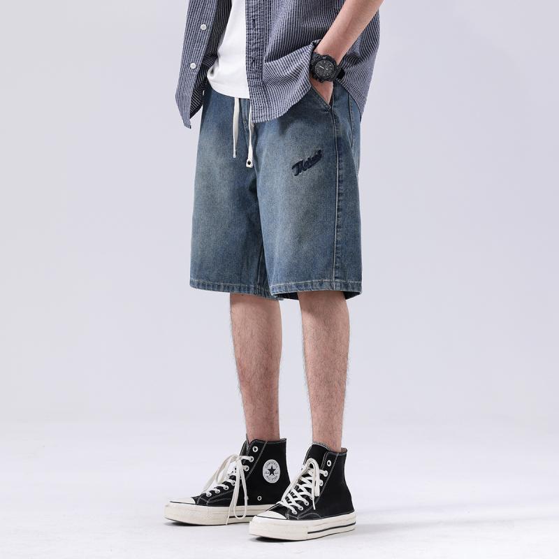 メンズ ファッション 服 男性用 オシャレ シンプル 大人 かっこいい 大きいサイズ ストリート 紳士服 五分丈 デニムパンツ ストレッチ 薄手 カジュアル パンツ クール