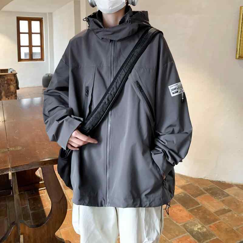 メンズ 流行り物 服 成人男性用 オシャレ 分かりやすい 成年者 かっこいい 気が大きい大きさ 表どおり 成人男性服 アウトドア 雨合羽 上衣 秋 背広 アメリカン 細工物 上衣