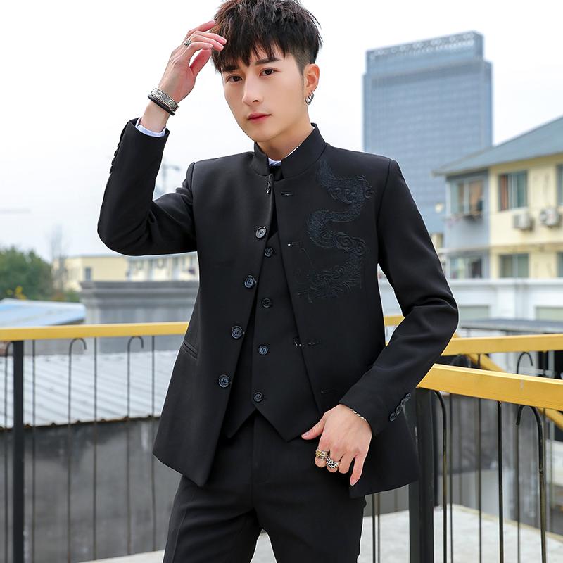 メンズ ファッション 服 男性用 オシャレ シンプル 大人 かっこいい 大きいサイズ ストリート 紳士服 スーツ スリム スタカラー アジアン スーツ 唐 韓国スタイル|リコット