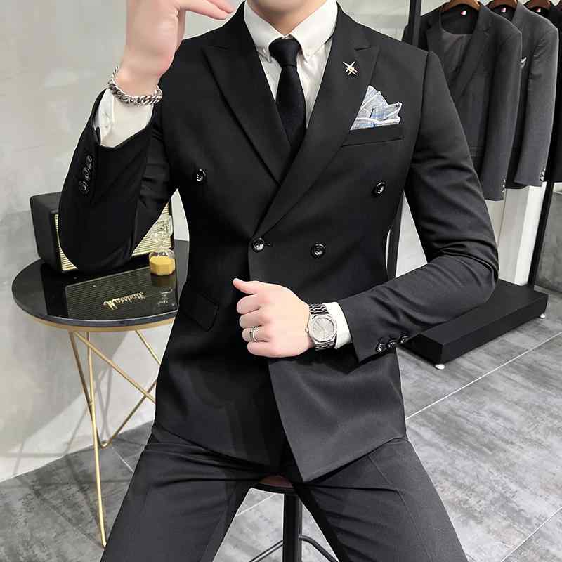 メンズ 流行り物 服 成人男性用 オシャレ 分かりやすい 成年者 かっこいい 馬鹿でかい大きさ 表どおり 成人男性服 背広 華燭の典 進行掛り 商行為 心地好い フォーマル ダブル前胸部 ハイエンド