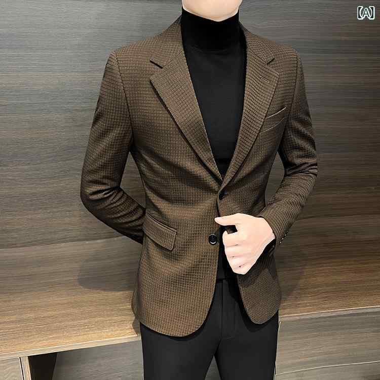 メンズ 流行り物 服 成人男性用 オシャレ 分かりやすい 成年者 かっこいい 表どおり ワーヘルスポーツジャケット 単品 背広 心地よい 背広