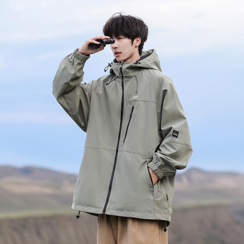 メンズ 流行り物 服 オシャレ 分かりやすい 成年者 かっこいい 気が大きい大きさ 表どおり 成人男性服 アメリカン アウトドア 雨合羽 上衣 ゆったり 心地よい