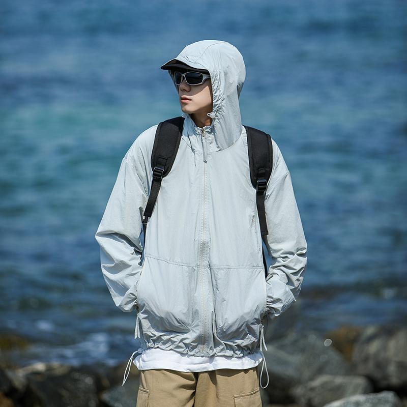 メンズ ファッション 服 オシャレ シンプル 大人 かっこいい 大きいサイズ ストリート 紳士服 UPF 50 冷感 日焼け防止 ジャケット 夏 軽 アウトドア UV 保護