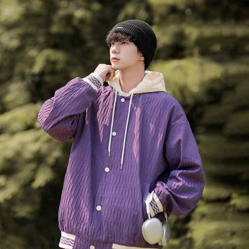 メンズ ファッション 服 オシャレ シンプル 大人 かっこいい 大きいサイズ ストリート 紳士服 フェイク ツーピース ジャケット カジュアル