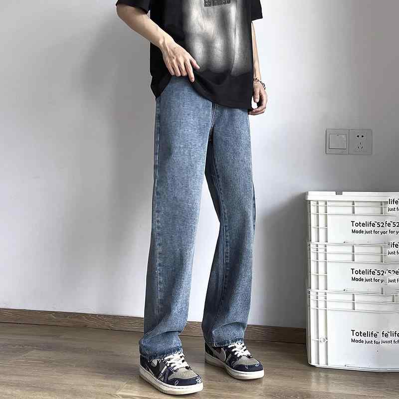 メンズ 流行り物 服 オシャレ 分かりやすい 成年者 かっこいい 馬鹿でかい大きさ 表どおり 成人男性服 黒いこと デニム 夏 アメリカン レトロ 心地好い ズボン下 引っ切り無い