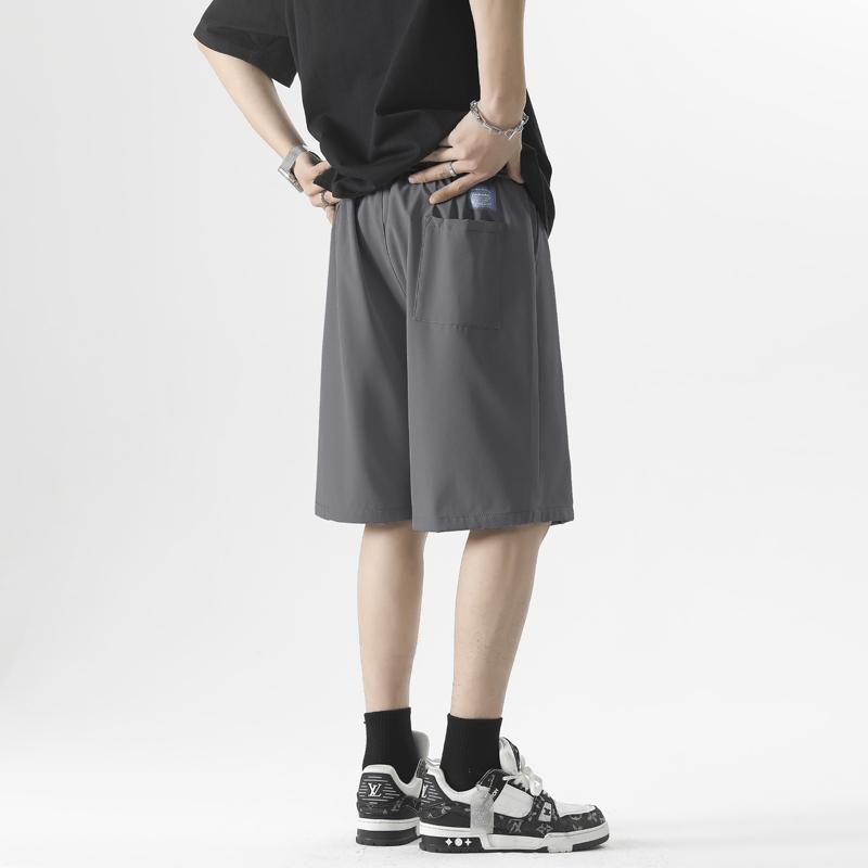 メンズ ファッション 服 オシャレ シンプル 大人 かっこいい 大きいサイズ ストリート 紳士服 冷感 ブラック パンツ 夏 薄手 ゆったり カジュアル ビーチ バスケットボール 速乾 五分丈 ミディアム