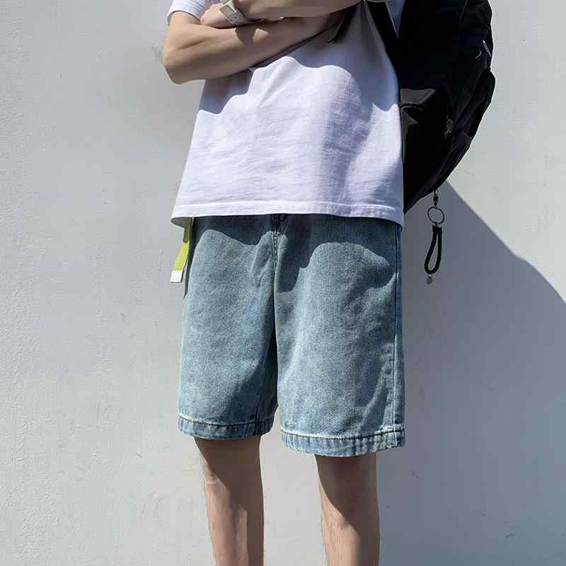 メンズ ファッション 服 オシャレ シンプル 大人 かっこいい 大きいサイズ ストリート 紳士服 ジーンズ ストレート ワイド レッグ パンツ ブルー 夏 薄手