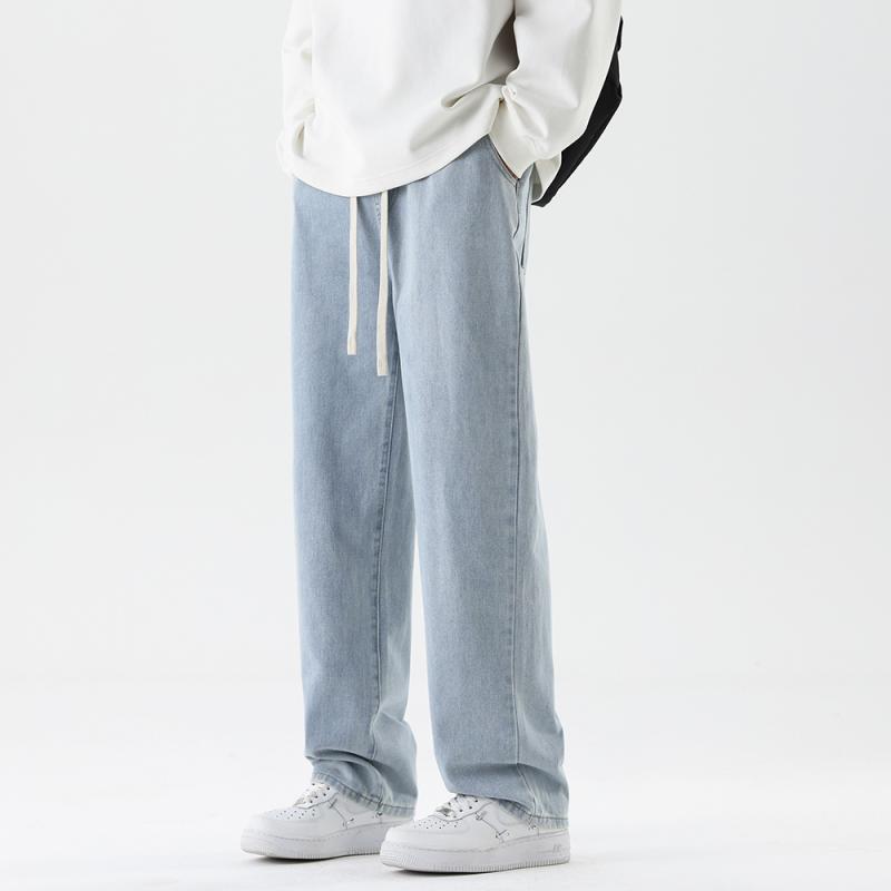 メンズ 流行り物 服  オシャレ 分かりやすい 成年者 かっこいい 途轍も無い大いさ 表どおり 成人男性服 春 ハイエンド デニム 表どおり 広広とした レッグ 引っ切りない 伸ばすこと背広 心地好い ズボン下 メンズファッション-ズボン・パンツ