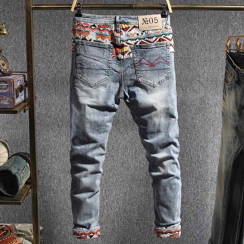 メンズ 流行り物 服  オシャレ 分かりやすい 成年者 かっこいい 気が大きい大きさ 表どおり 成人男性服 夏 刷り上げる デニム 韓国表現スタイル 伸縮性 伸ばすこと 伸ばすこと か細い レトロ