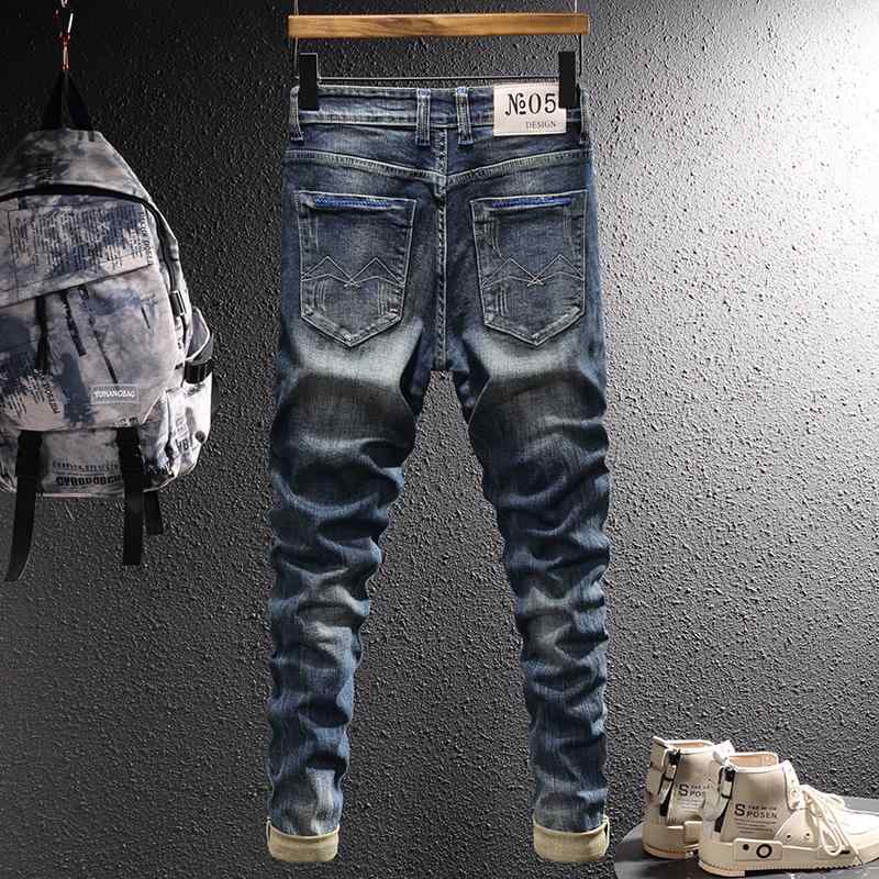 メンズ 流行り物 服  オシャレ 分かりやすい 成年者 かっこいい 気が大きい大きさ 表どおり 成人男性服 春 レトロ 心地よい デニム うす暗い 青色 か細い