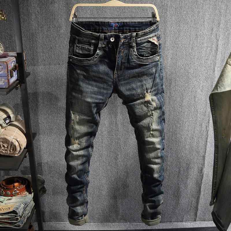 メンズ 流行り物 服 オシャレ 分かりやすい 成年者 かっこいい 馬鹿でかい大きさ 表どおり 成人男性服 アメリカンー 春 レトロ デニム 韓国表現スタイル 不都合 製作 継ぎ切れ 伸縮性 伸ばすこと 伸ばすこと か細い 相応う ズボン下