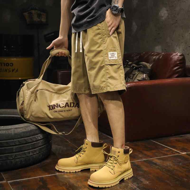 メンズ ファッション 服 オシャレ シンプル 大人 かっこいい 大きいサイズ ストリート 紳士服 パンツ サマー ワークウェア コットン ミドル アメリカン ランニング スーツ カジュアル