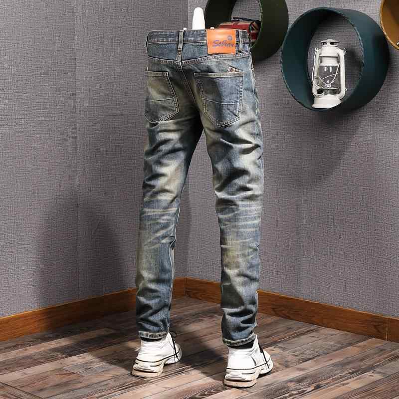 メンズ 流行り物 服  オシャレ 分かりやすい 成年者 かっこいい 馬鹿でかい大きさ 表どおり 成人男性服  ジーンズ レトロ 黄色 デニム 伸縮性 伸ばすこと 伸ばすこと か細い 引っ切り無い 心地好い ウォッシュド ズボン下 不都合 製作