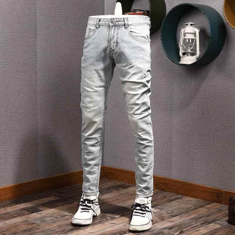 メンズ 流行り物 服  オシャレ 分かりやすい 成年者 かっこいい 気が大きい大きさ 表どおり 成人男性服 春 韓国表現スタイル デニム 点火装置 青色 不都合 産業 伸縮性 伸ばすこと 伸ばすこと か細い填まる 心地よい ズボン下 好いたらしい