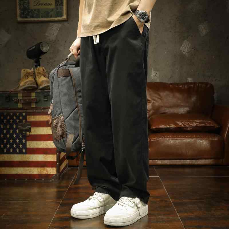 メンズ ファッション 服 オシャレ シンプル 大人 かっこいい 大きいサイズ ストリート 紳士服 アメリカン ストリート レトロ カジュアル パンツ ストレート 秋 長ズボン