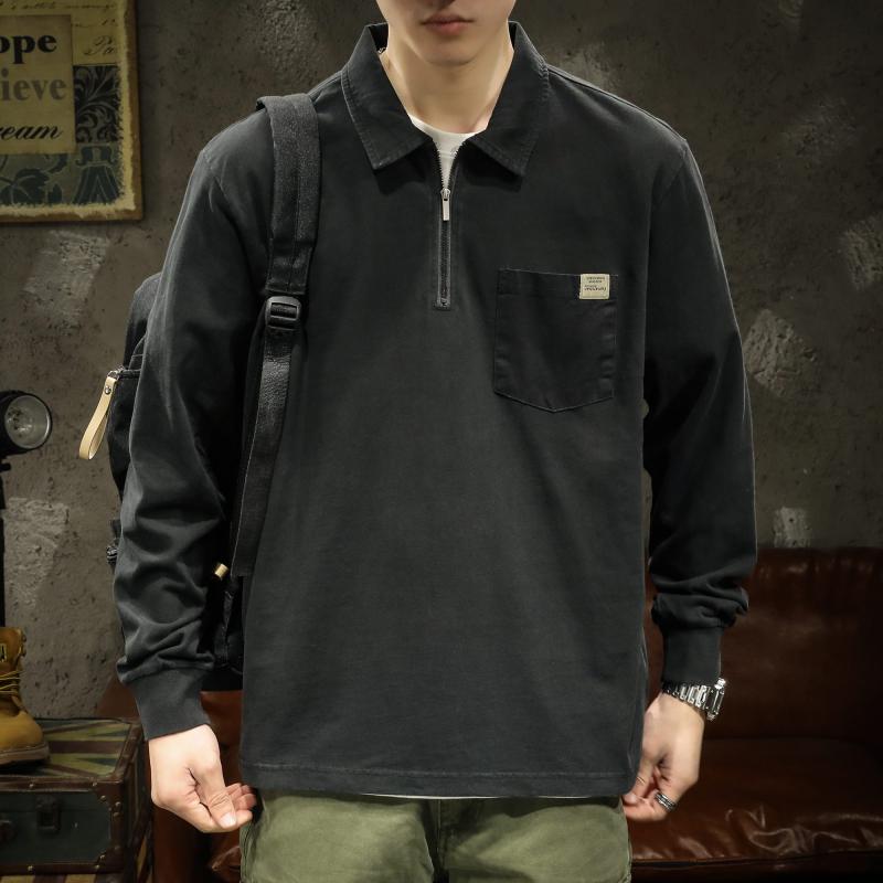 メンズ 流行り物 服  オシャレ 分かりやすい 成年者 かっこいい 馬鹿でかい大きさ 表どおり 成人男性服 綿 長袖 T プルオーバー 秋服 アメリカン レトロ