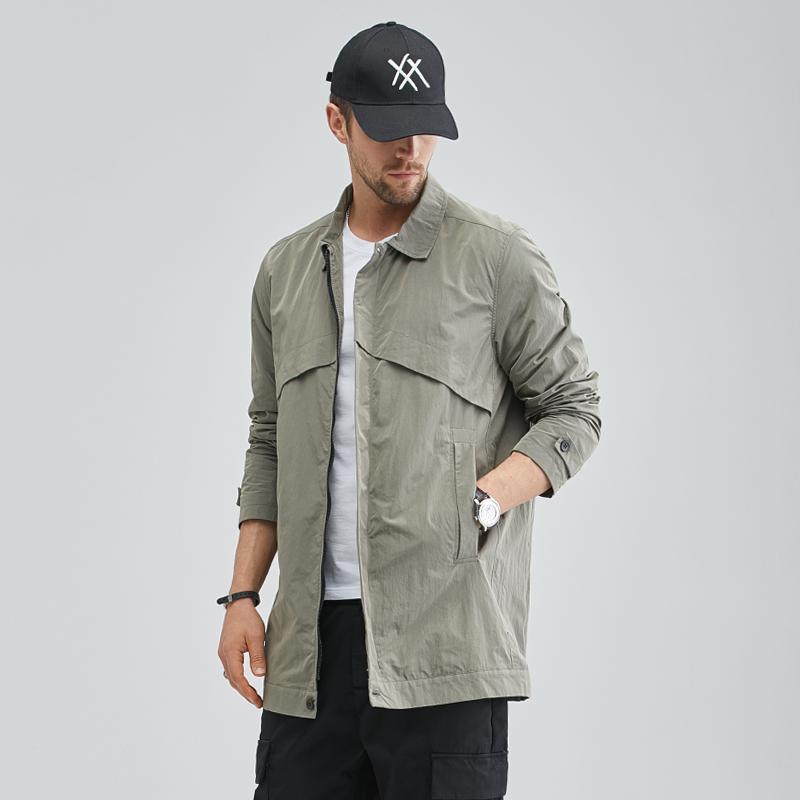 メンズ ファッション 服 オシャレ シンプル 大人 かっこいい 大きいサイズ ストリート 紳士服 ジャケット カジュアル ミドル丈 ウインドブレーカー|リコット