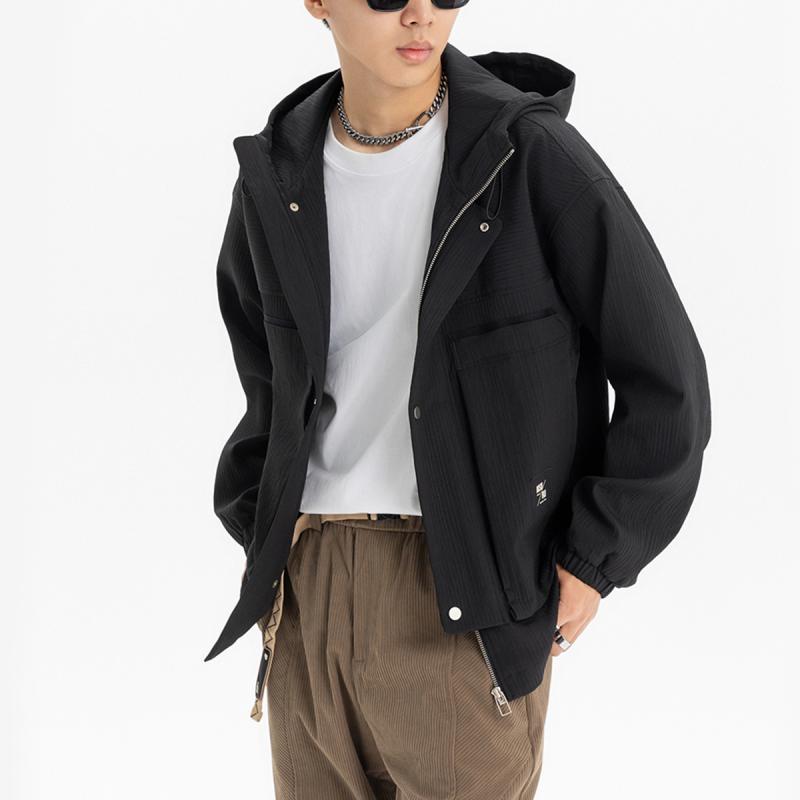 メンズ 流行り物 服 オシャレ 分かりやすい 成年者 かっこいい 気が大きい大きさ 表どおり 成人男性服 春 心地よい 黒 上衣 トップス 風合い ド 細工物お召しもの ボンネット