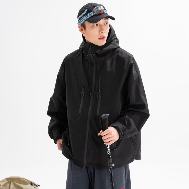 メンズ 流行り物 服 オシャレ 分かりやすい 成年者 かっこいい 馬鹿でかい大きさ 表どおり 成人男性服 秋 上衣 アウトドア 雨合羽 細工物上衣 ボンネット