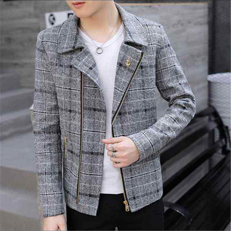 メンズ ファッション 服 オシャレ シンプル 大人 かっこいい 大きいサイズ ストリート 紳士服 ウインドブレーカー ジャケット 春 スリムフィット カジュアル スーツ 韓国スタイル 千鳥格子 トップス