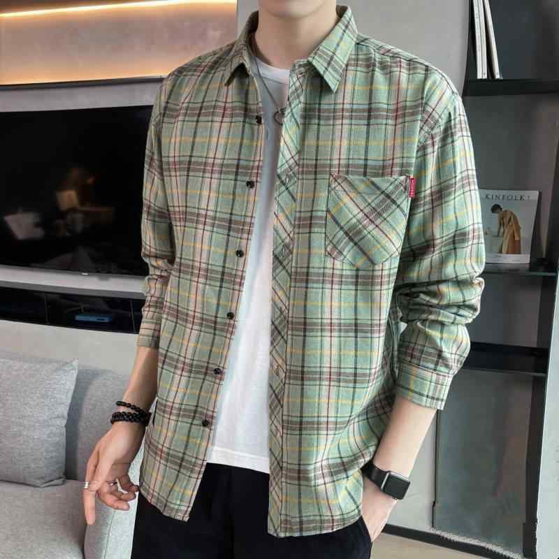 メンズ ファッション 服 オシャレ シンプル 大人 かっこいい 大きいサイズ ストリート 紳士服 チェック柄 長袖 シャツ カジュアル ジャケット 服