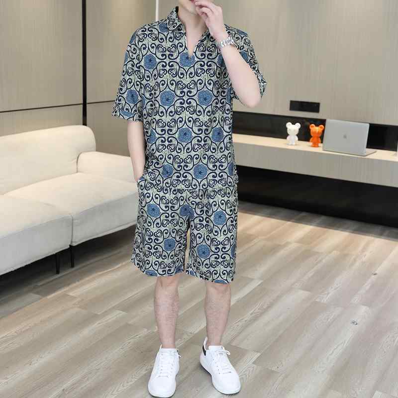 メンズ ファッション 服 オシャレ シンプル 大人 かっこいい 大きいサイズ ストリート 紳士服 カジュアル スポーツ スーツ 夏 半袖 パンツ マッチング 服 セット