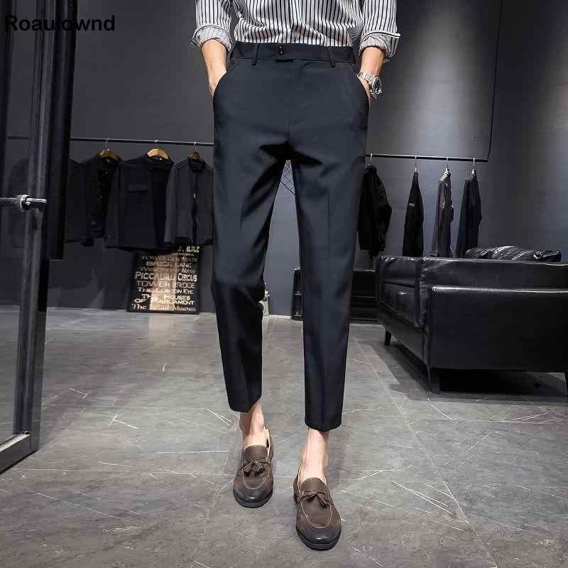 メンズ 流行り物 服  オシャレ 分かりやすい 成年者 かっこいい 途轍も無い大いさ 表どおり 成人男性服 黒 九分丈 背広 ズボン下 か細い相応う 夏 冷感 薄っぺら 垂直方向 引っ切りない 心地好い ズボン・パンツ-メンズファッション
