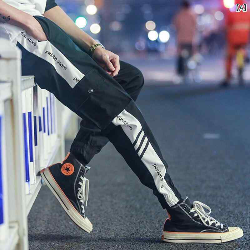 メンズ 流行り物 服 オシャレ 分かりやすい 成年者 かっこいい 気が大きい大きさ 表どおり 成人男性服 ゆったり 夏 薄っぺら 運動競技 ズボン下 韓国 表現スタイル 黒 心地よい