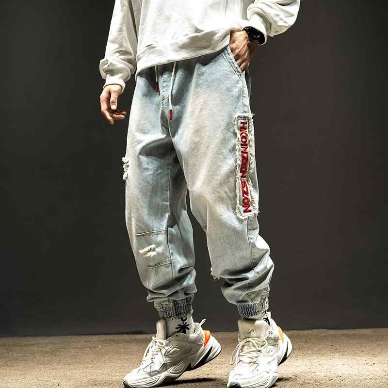 メンズ 流行り物 服  オシャレ 分かりやすい 大 かっこいい 気が大きい大きさ 表どおり 成人男性服 細工物 デニム 引っ切り無い リップド ズボン下 レトロ 九分丈 ズボン下