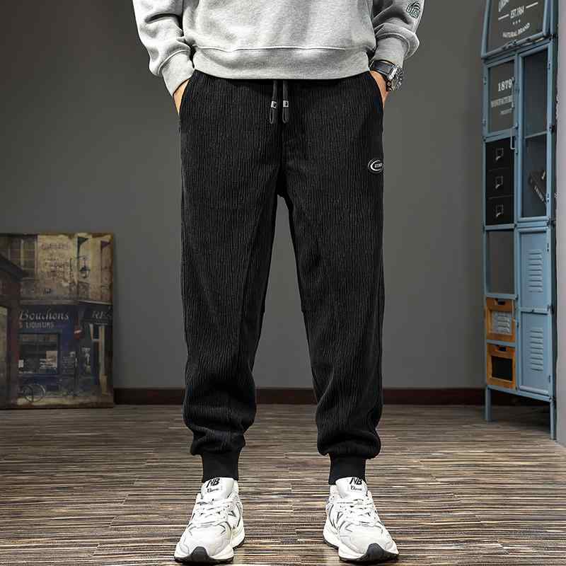 メンズ 流行り物 服  オシャレ 分かりやすい 大 かっこいい 気が大きい大きさ 表どおり 成人男性服 秋 朦々たる コール天 心地よい ズボン下 レッグ 引き分け 運動競技 アメリカン
