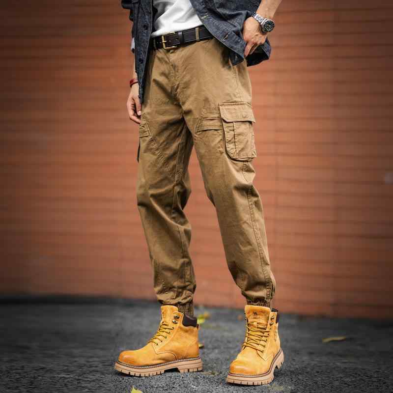 メンズ ファッション 服 オシャレ シンプル 大 かっこいい 大きいサイズ ストリート 紳士服 アメリカン アウトドア ヘビー アンクル レトロ カーキ カジュアル ロング パンツ 7,601円