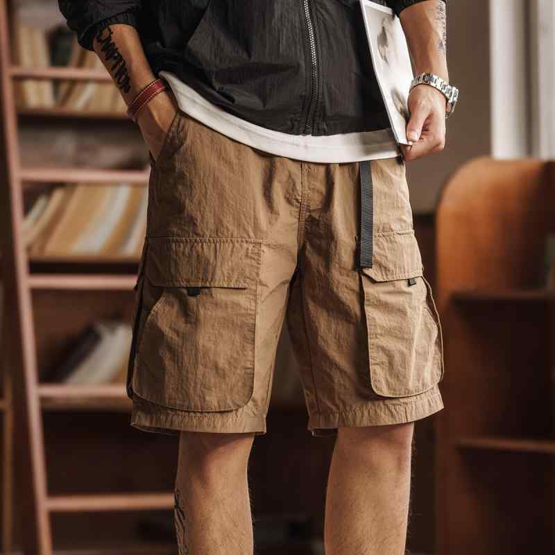 メンズ ファッション 服 オシャレ シンプル 大 かっこいい 大きいサイズ ストリート 紳士服 アメリカン 冷感 カーゴ パンツ 夏 薄手 カジュアル パンツ 速乾 機能的 五分丈｜リコット