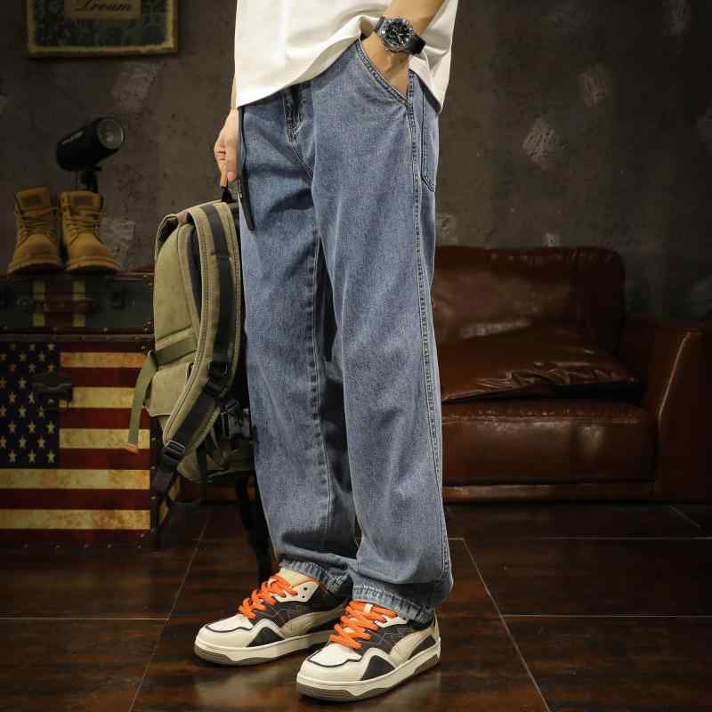 メンズ ファッション 服 オシャレ シンプル 大 かっこいい 大きいサイズ ストリート 紳士服 アメリカン レトロ カジュアル パンツ ストレート 春秋 ジーンズ