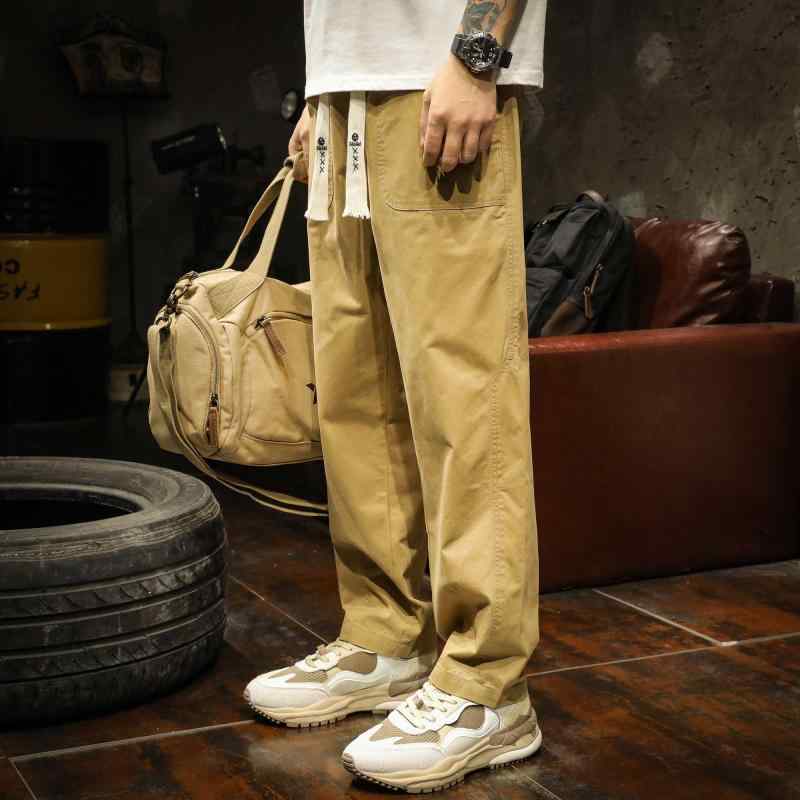 メンズ ファッション 服 オシャレ シンプル 大 かっこいい 大きいサイズ ストリート 紳士服 アメリカン ヘビー レトロ カジュアル パンツ ワイド レッグ ストレート｜リコット