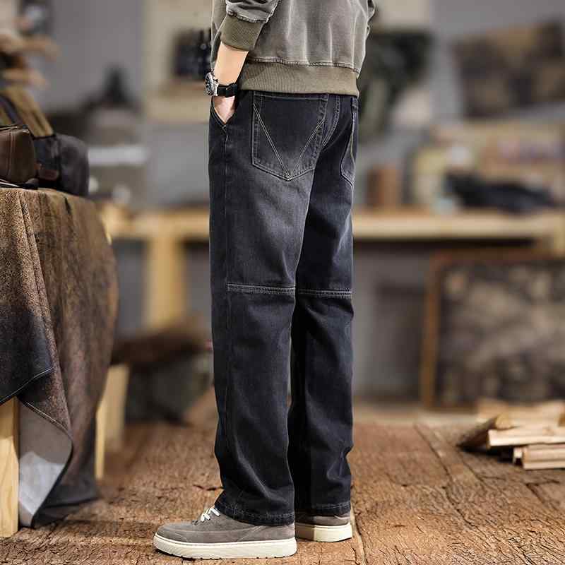 メンズ 流行り物 服  オシャレ 分かりやすい 大 かっこいい 気が大きい大きさ 表どおり 成人男性服  アメリカン ウォッシュド 甚だしい パッチワーク デニム 秋 引っ切り無い 心地よい ズボン下