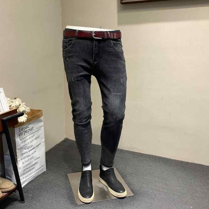 メンズ 流行り物 服  オシャレ 分かりやすい 大 かっこいい 途轍も無い大きさ 表どおり 成人男性服 レトロ 黒いこと デニム 韓国 表現スタイル か細い 相応う ズボン下 心地よい