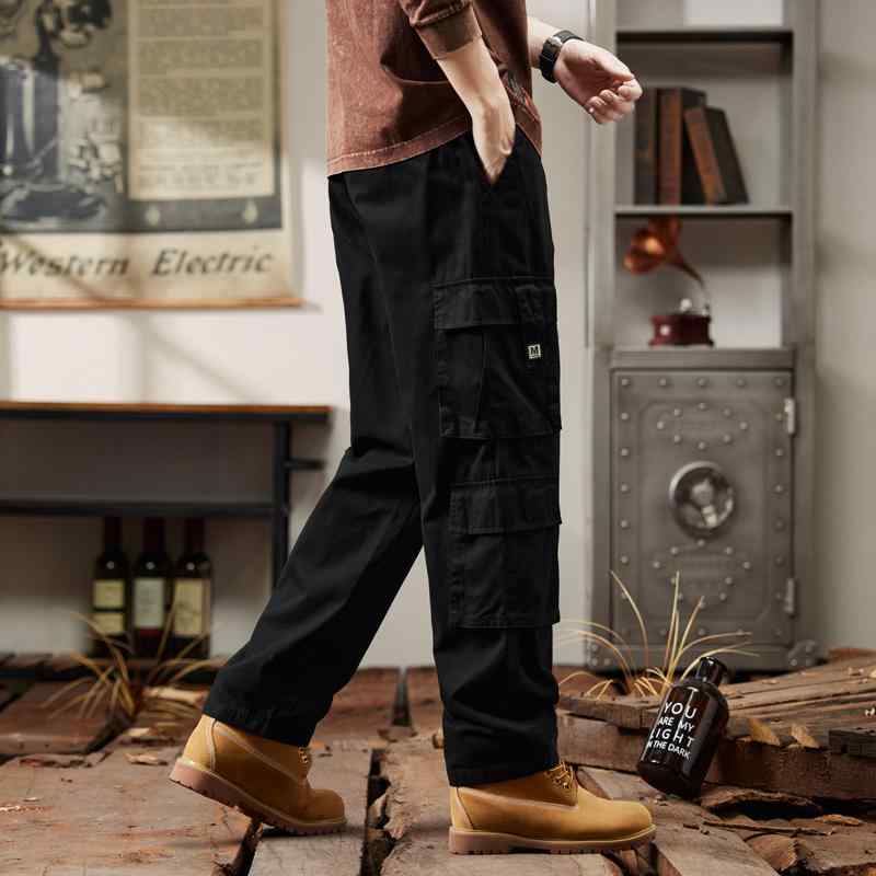 メンズ 流行り物 服  オシャレ 分かりやすい 大 かっこいい 気が大きい大きさ 表どおり 成人男性服 マルチ 衣嚢 年月 引っ切り無い ズボン下 黒いこと ズボン下