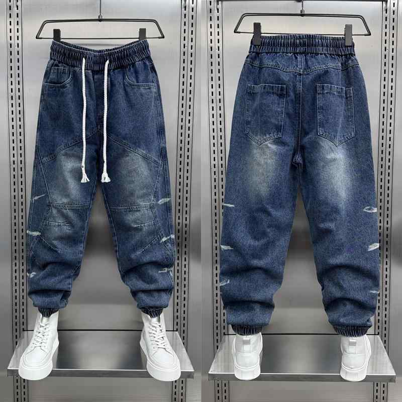 メンズ 流行り物 服  オシャレ 分かりやすい 大 かっこいい 大層らしい大きさ 表どおり 成人男性服 デニム レッグ 引き分け 秋 九分丈 ズボン下