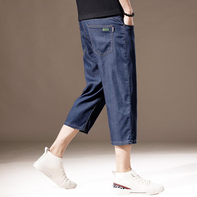 メンズ 流行り物 服  オシャレ 分かりやすい 大 かっこいい 馬鹿でかい大きさ 表どおり 成人男性服  ハイエンド 十独居室 冷やりとした リヨ独居室 ジーンズ ズボン下 夏 薄っぺら 引っ切り無い 冷感 ズボン下