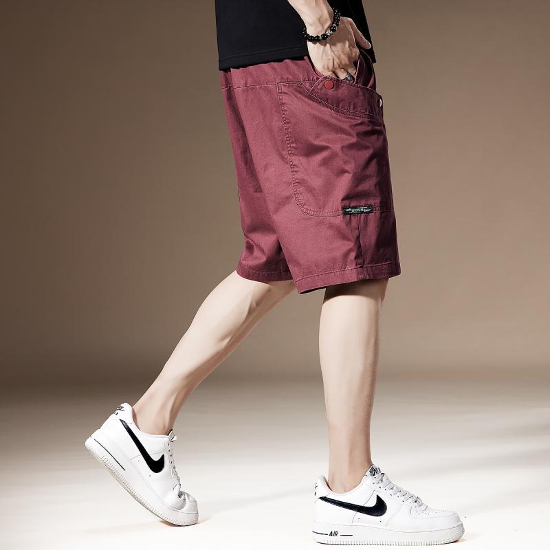 メンズ 流行り物 服  オシャレ 分かりやすい 大 かっこいい 気が大きい大きさ 表どおり 成人男性服 夏 ハイエンド 赤いこと 甚だしい パン種 ウォッシュ 積貨委託貨物 ズボン下 アメリカン レトロ 五分丈 心地よい ズボン下