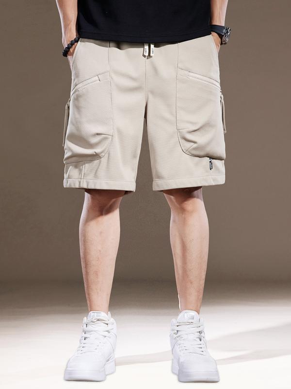 メンズ 流行り物 服  オシャレ 分かりやすい 大 かっこいい 馬鹿でかい大きさ 表どおり 成人男性服  ハイエンド 冷感 冷やりとした ズボン下 夏 ファスナー 衣嚢 運動競技 心地好い 二分の一 五分丈