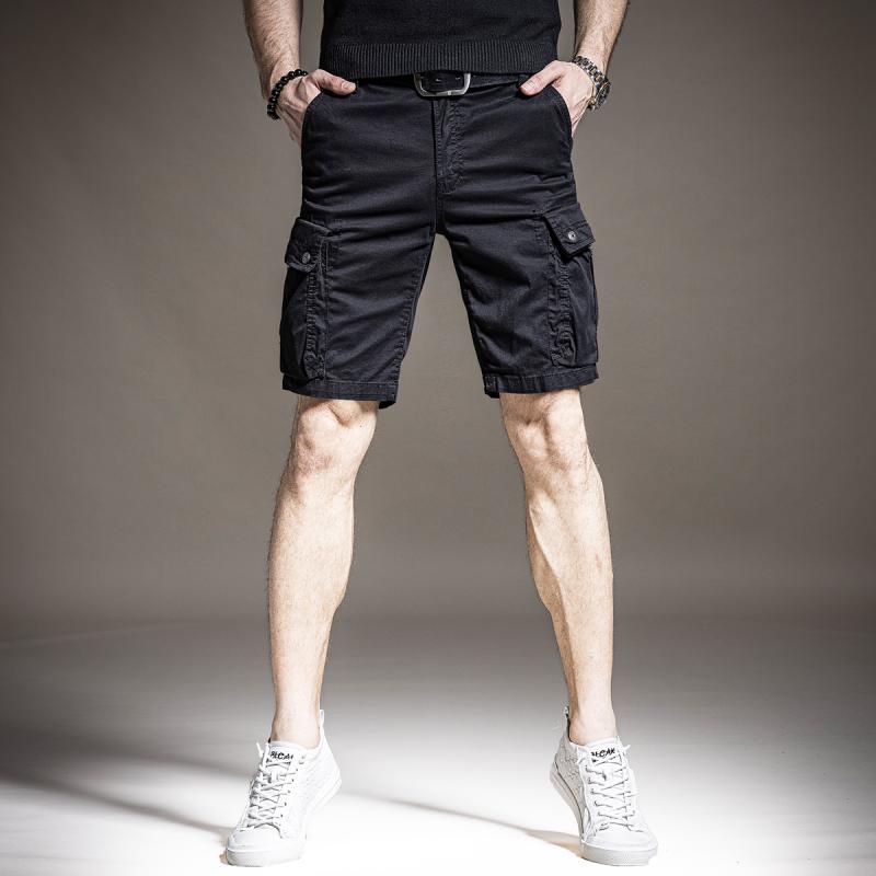 メンズ 流行り物 服  オシャレ 分かりやすい 大 かっこいい 馬鹿でかい大きさ 表どおり 成人男性服 否ブル 色つや アメリカン 甚だしい 黒いこと 役立つこと的 細工物ズボン下 心地好い 五分丈 ズボン下 好いたらしい 二分の一