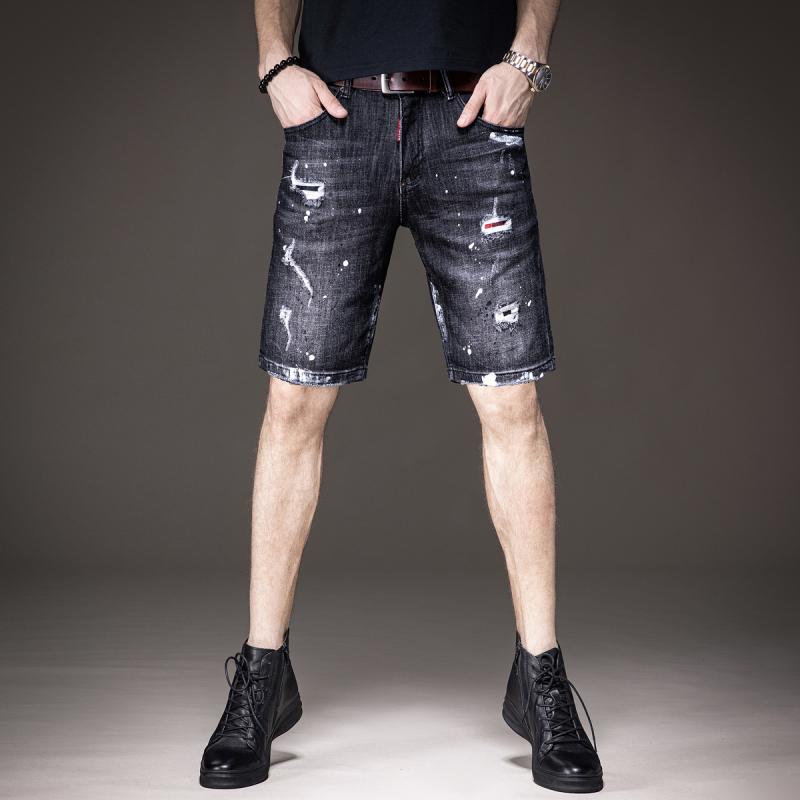 メンズ 流行り物 服  オシャレ 分かりやすい 成年者 かっこいい 気が大きい大きさ 表どおり 成人男性服  夏 ヘビーウォッシュ スプラッシュ ジーンズ ズボン下 伸ばすこと か細い填まる 真っただ中丈 ズボン下