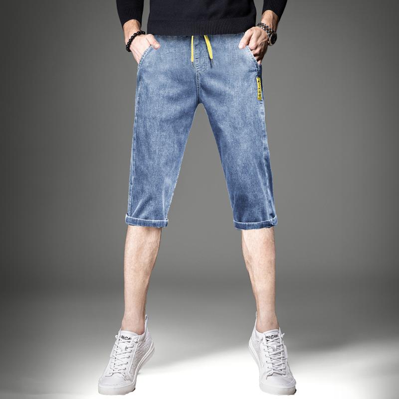 メンズ 流行り物 服  オシャレ 分かりやすい 成年者 かっこいい 馬鹿でかい大きさ 表どおり 成人男性服  夏 薄っぺら ジーンズ ズボン下 二分の一 ズボン下 引っ切り無い レッグ 心地好い 七分丈