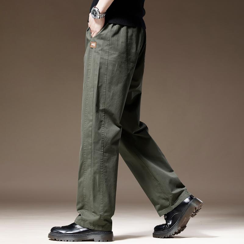 メンズ ファッション 服 オシャレ シンプル 大人 かっこいい 大きいサイズ ストリート 紳士服 アメリカン ストリート 綿 カジュアル パンツ 春秋夏 薄手 ワイド レッグ レトロ スタック ワークウェア ロング|リコット