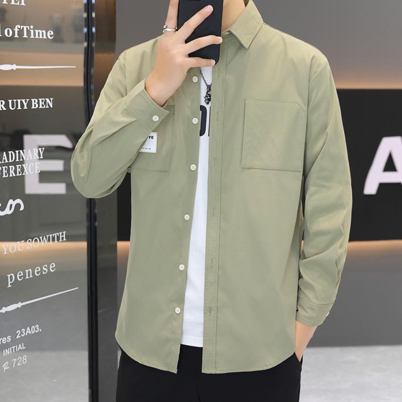メンズ ファッション 服 オシャレ シンプル 大人 かっこいい 大きいサイズ ストリート 紳士服 長袖 シャツ 春秋 地 トップス カジュアル ジャケット