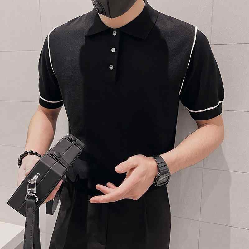 メンズ ファッション 服 オシャレ シンプル 大人 かっこいい 大きいサイズ ストリート 紳士服 ビジネス ニット ポロ シャツ 韓国 スタイル スリム サマー T シャツ カジュアル 半袖 セーター