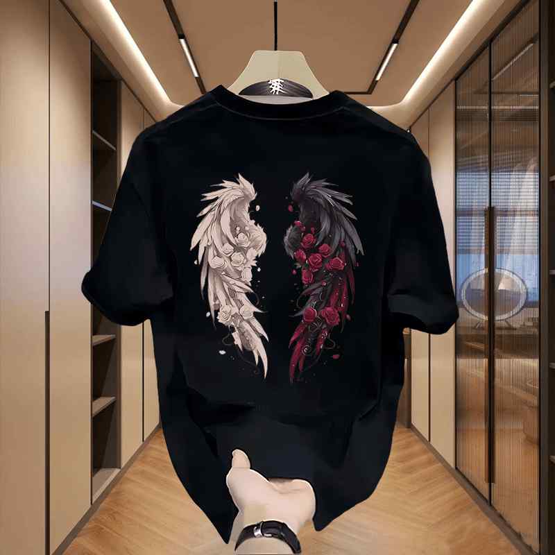 メンズ 流行り物 服 オシャレ 分かりやすい 成年者 かっこいい 途轍も無い大いさ 表どおり 成人男性服 夏 甚だしい 半袖 T プルオーバー 刷り上げる ラウンドのど首 年がしら 下つ方 メンズファッション-トップス-Tシャツ・カットソー
